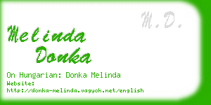 melinda donka business card